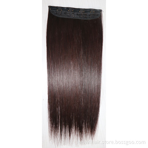Straight 55Cm single color 5 clips in synthetic hair extension 100g-120g 5pcs/lot